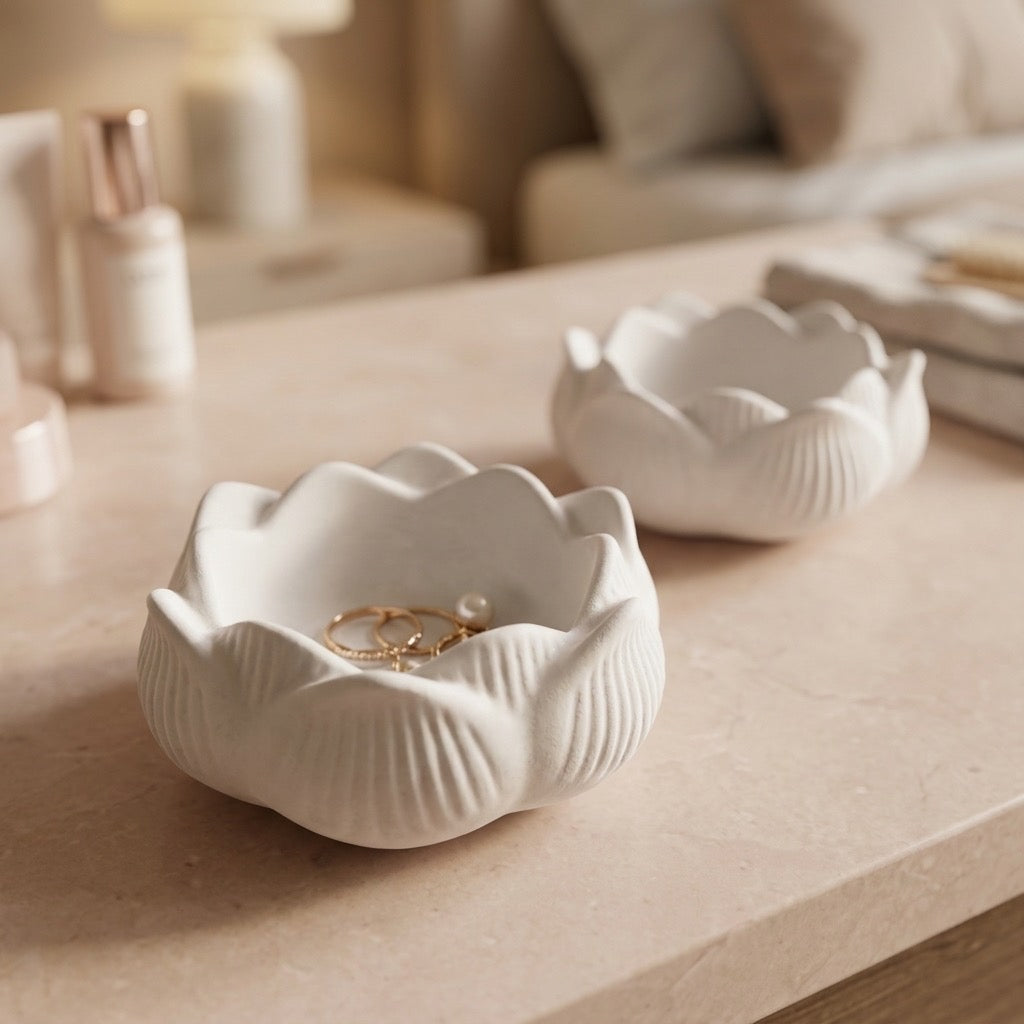 Small Lotus  Hydrostone Tray