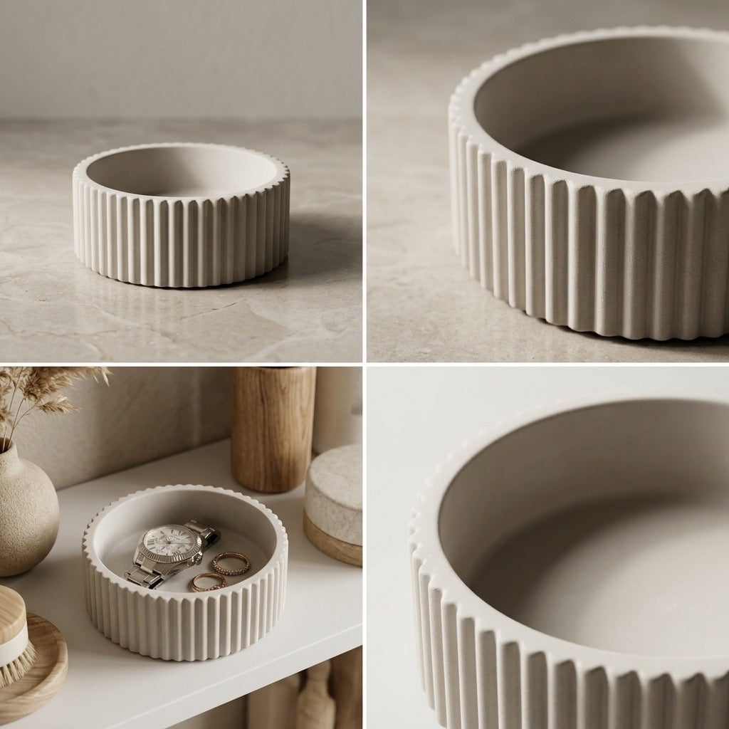 Artisan Ribbed Jewelry Trays