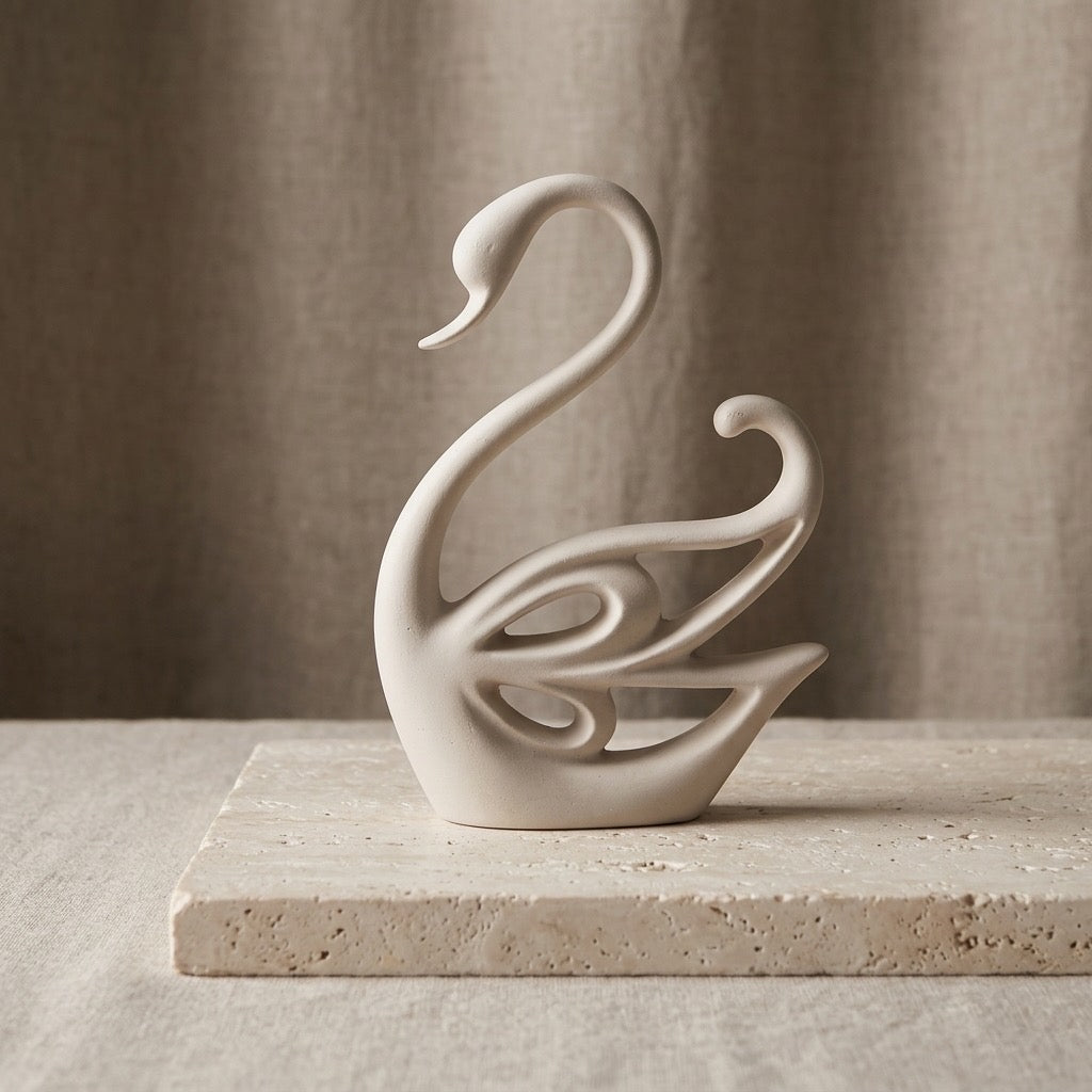Pair of Swan Grace Hydrostone Trinket