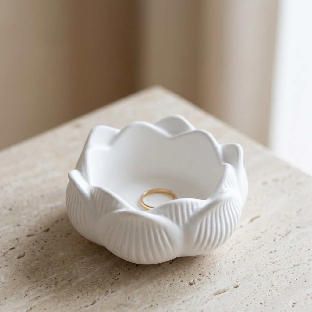 Small Lotus  Hydrostone Tray