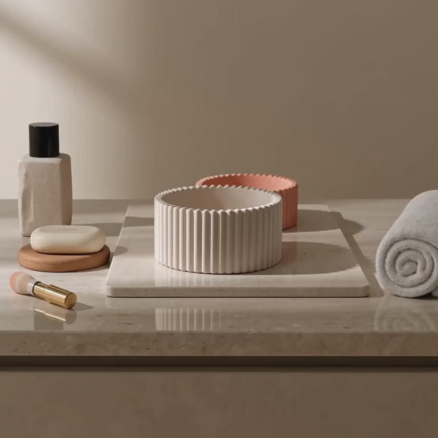 Artisan Ribbed Jewelry Trays